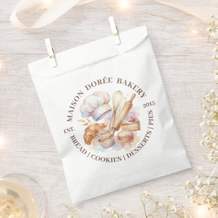 Bakery Store Pastry Chef Dessert Sweets Cake Baker Favor Bag