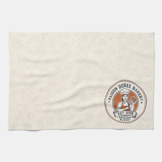 Bakery Store Pastry Chef Dessert Sweets Cake Baker Kitchen Towel (Horizontal)