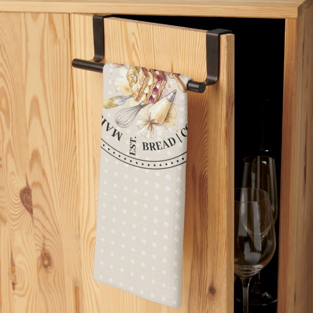 Bakery Store Pastry Chef Dessert Sweets Cake Baker Kitchen Towel (Thirds Fold)