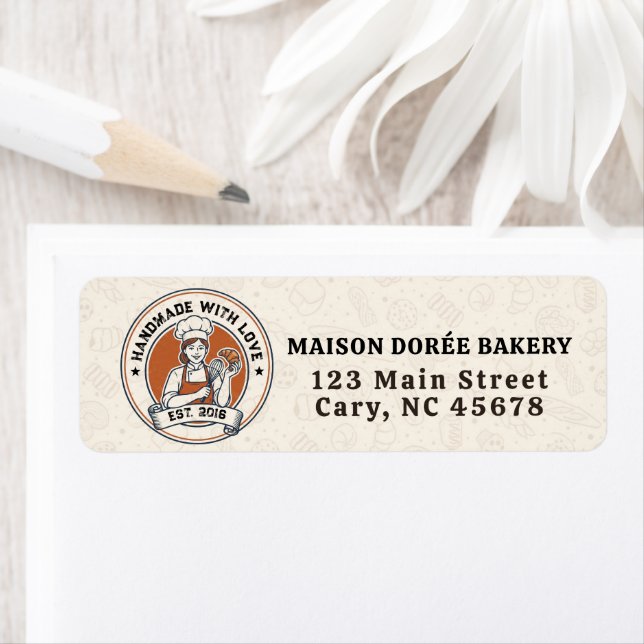 Bakery Store Pastry Chef Dessert Sweets Cake Baker Label (Insitu)