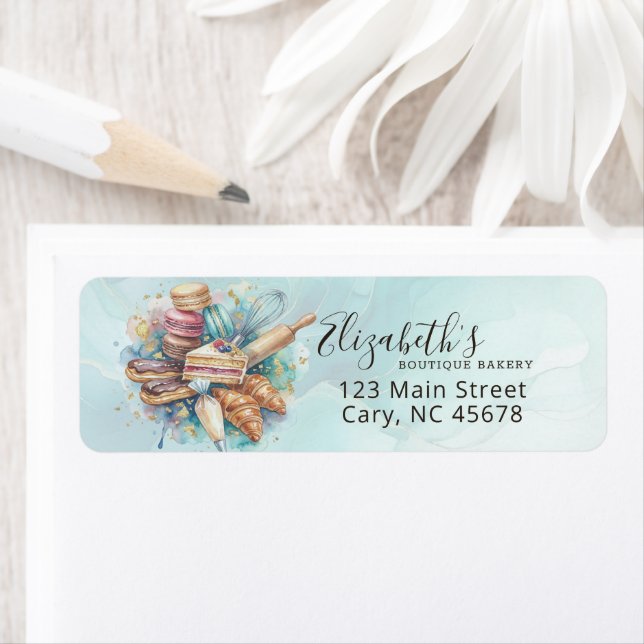Bakery Store Pastry Chef Dessert Sweets Cake Baker Label (Insitu)