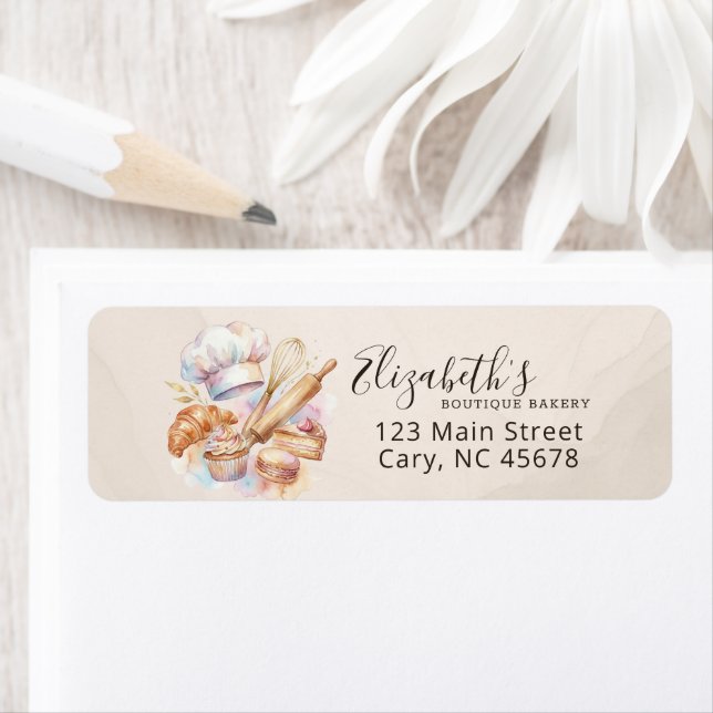 Bakery Store Pastry Chef Dessert Sweets Cake Baker Label (Insitu)
