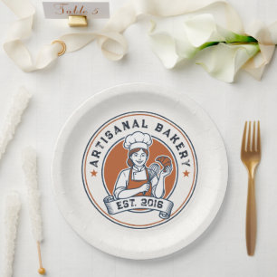 Bakery Store Pastry Chef Dessert Sweets Cake Baker Paper Plates