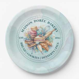 Bakery Store Pastry Chef Dessert Sweets Cake Baker Paper Plates
