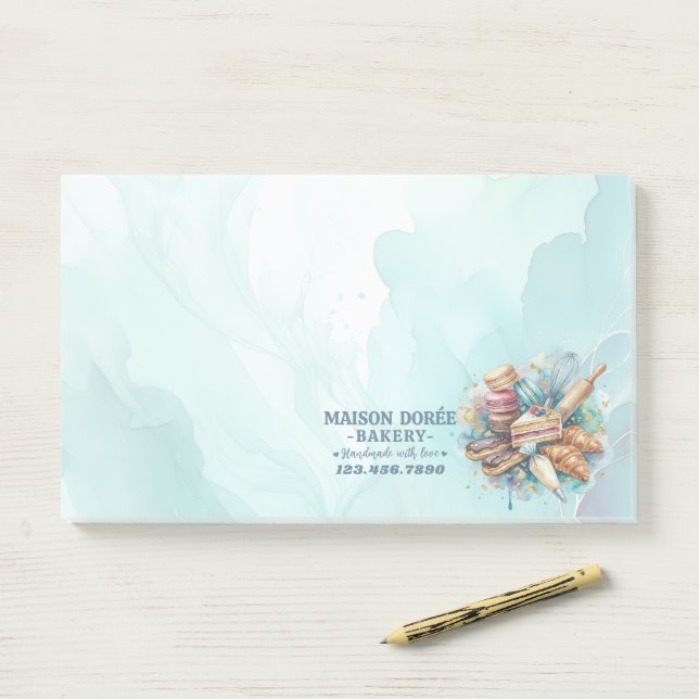 Bakery Store Pastry Chef Dessert Sweets Cake Baker Post-it Notes (On Desk)