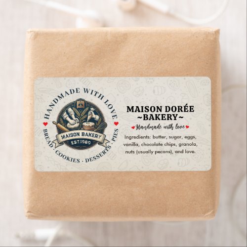 Bakery Store Pastry Chef Desserts Food Ingredient Label