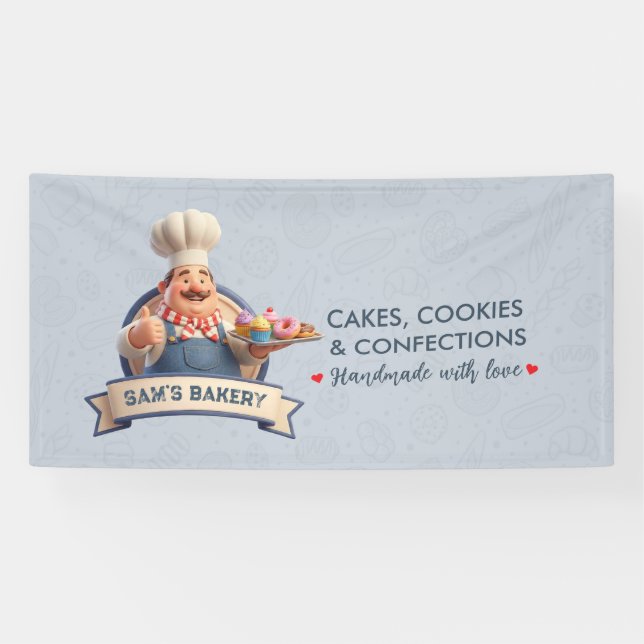 Bakery Store Pastry Chef Desserts Sweets Cake Shop Banner (Horizontal)