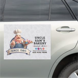 Bakery Store Pastry Chef Desserts Sweets Cake Shop Car Magnet