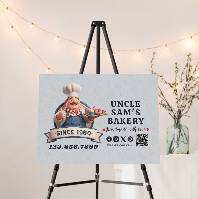 Bakery Store Pastry Chef Desserts Sweets Cake Shop Foam Board (In Situ (Stand))