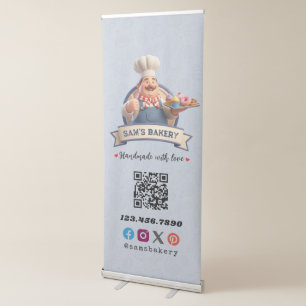 Bakery Store Pastry Chef Desserts Sweets Cake Shop Retractable Banner