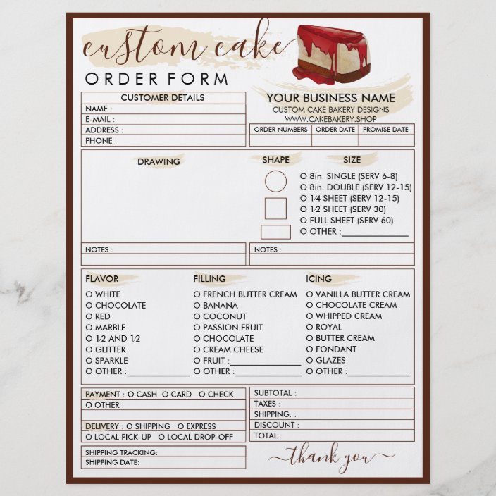 stater bros cake order form