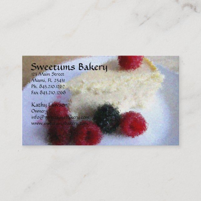 Bakery Style Premium Business Card (Front)