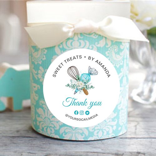 Bakery Sweet Thank you Classic Round Sticker