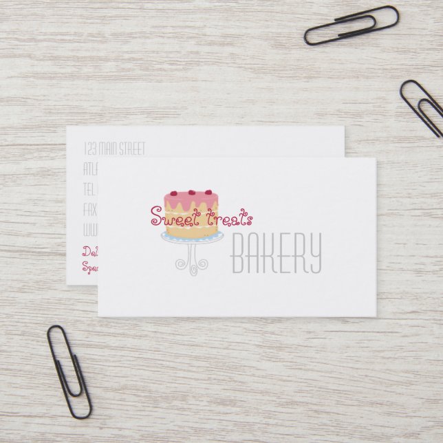 Bakery Template Business Card (Front/Back In Situ)