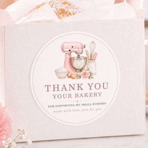 Bakery Thank You Cake Mixer Blush Pink Label