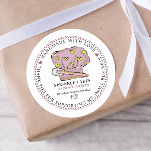 Bakery Thank You For Your Business  Classic Round Sticker