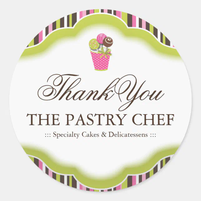 Bakery Thank You Stickers | Zazzle