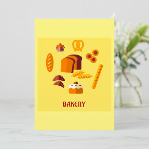 Bakery Themed Bread Pastries and Sweets Invitation