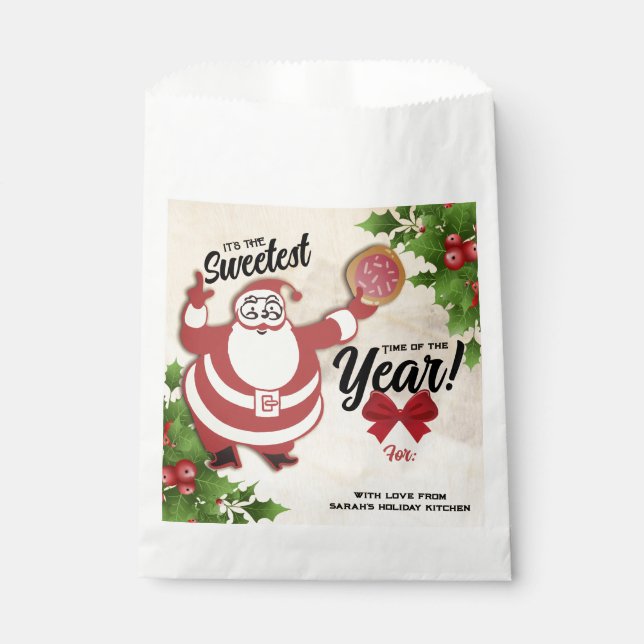 Bakery treat bags Christmas cookies personalized (Front)