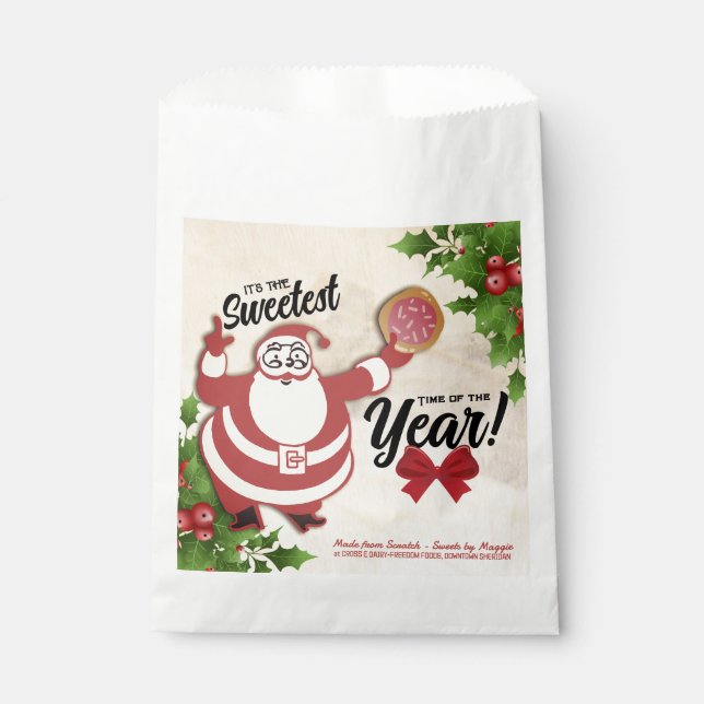 Bakery treat bags Christmas cookies personalized (Front)