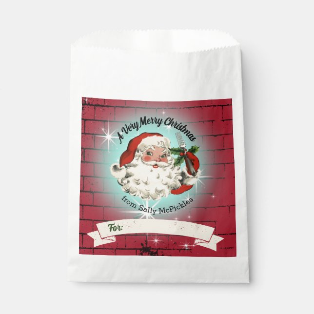Bakery treat bags Christmas cookies personalized (Front)