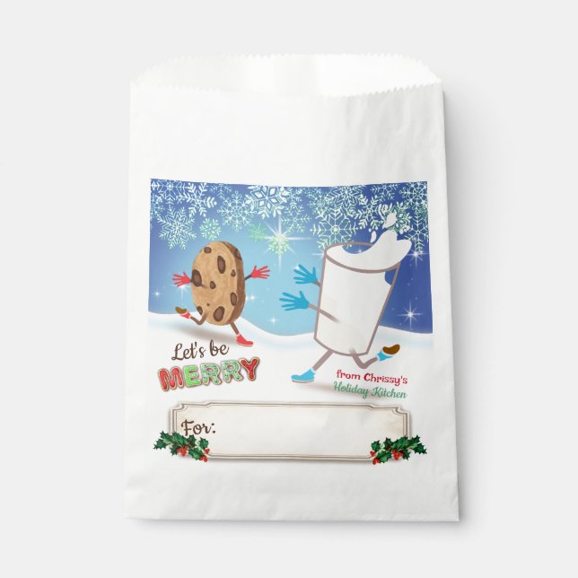 Bakery treat bags Christmas cookies personalized (Front)