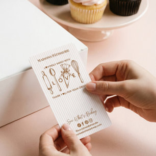 Bakery Utensils Bake With Love Thank You Bakery Label