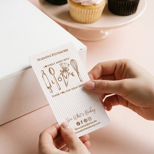 Bakery Utensils Bake With Love Thank You Bakery Label (Bakery Utensils Bake With Love Thank You Bakery Label)