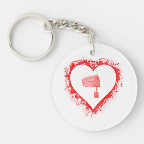 Bakery Valentines Day Heart Baking Lover Baker Boy Keychain