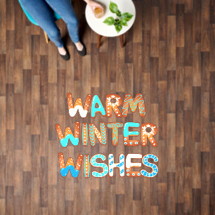 Bakery Warm Winter Wishes Gingerbread Cookies  Floor Decals