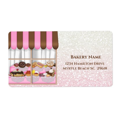 Bakery Window Pastry Shipping Label