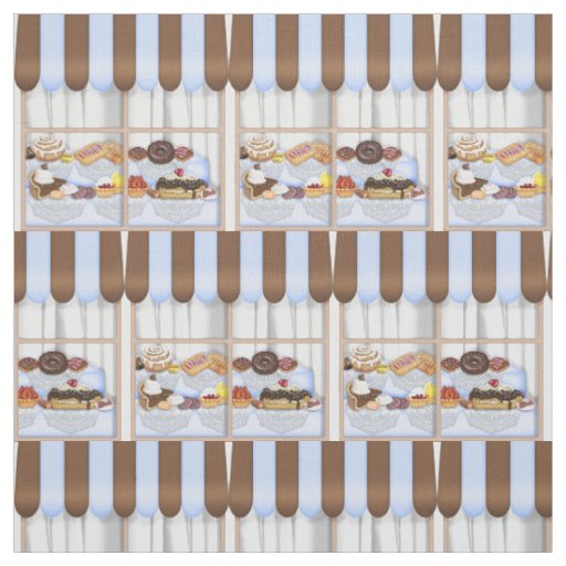 Bakery Window Pima cotton fabric