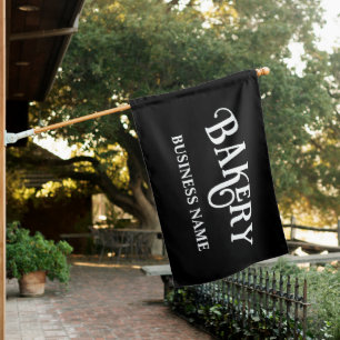 Bakery with Business Name Flag Sign