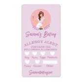 Bakery Woman Food Safety Allergy Alert Bakery Label (Front)