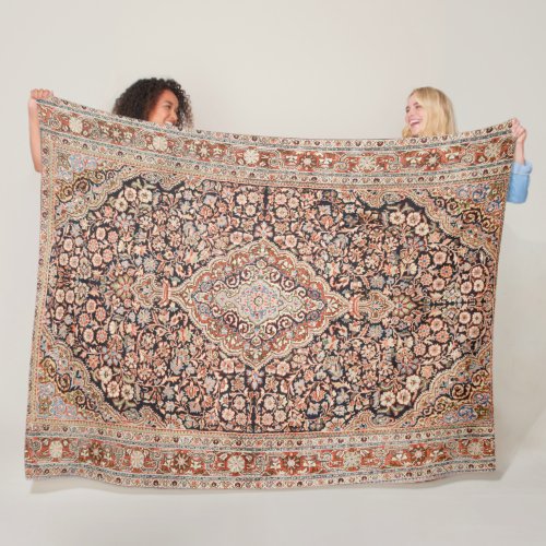Bakhshaish Azerbaijan Northwest Persian Carpet Pri Fleece Blanket
