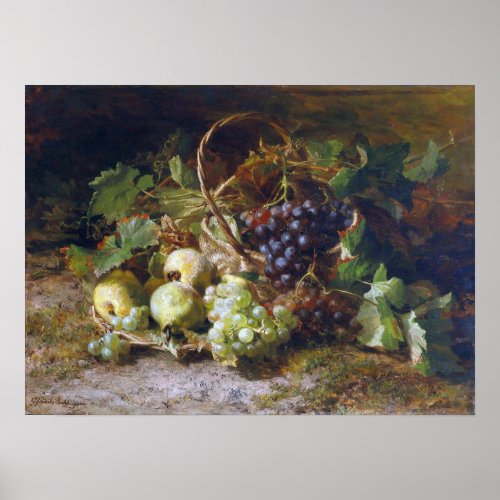 Bakhuyzen _ Fruit Still Life With Grapes And Pears Poster