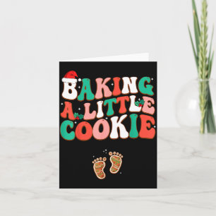 Baking A Little Cookie Cute Christmas Pregnancy An Card