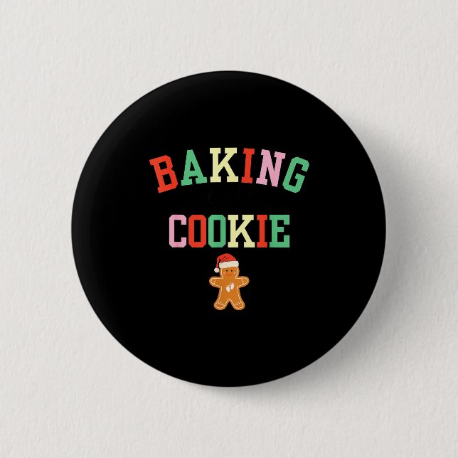Baking A Little Cookie Pregnant Christmas Mom To B Button (Front)