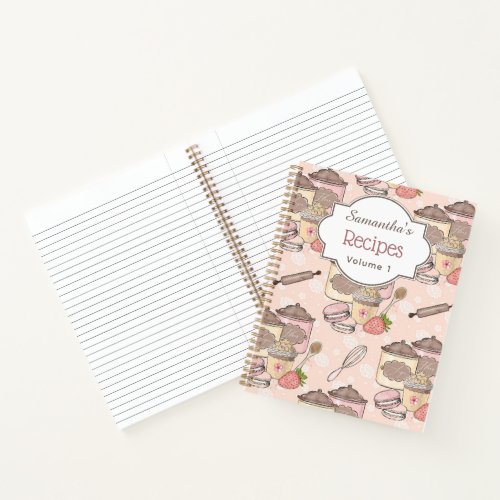 Baking Accessories Recipe Spiral Notebook