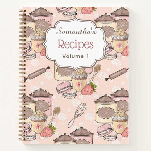 Baking Accessories Recipe Spiral Notebook