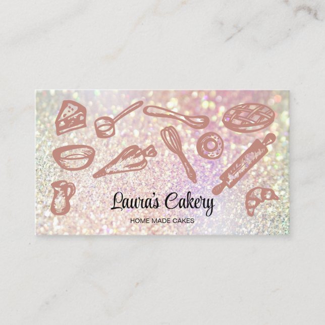 Baking and Cooking Utensil Bakery Business Card (Front)