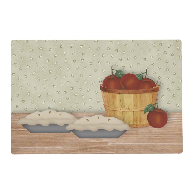 Baking Apple Pie Laminated Placemat (Front)