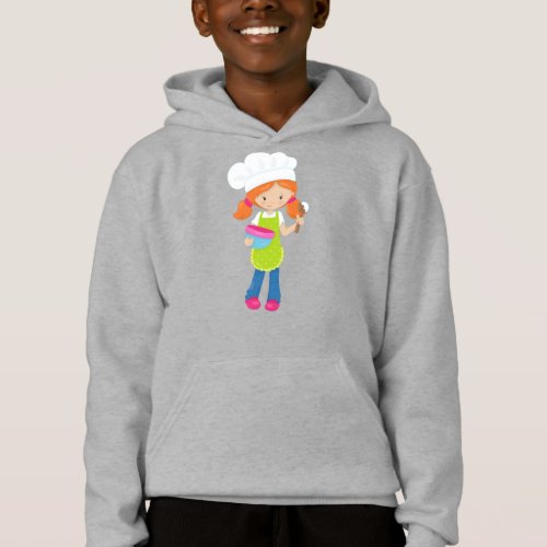 Baking Baker Bakery Cute Girl Orange Hair Hoodie