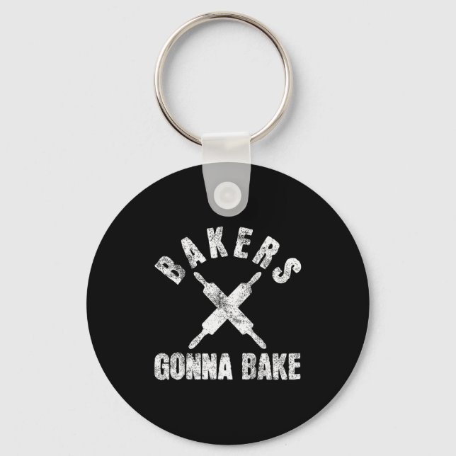 Baking Baker Bakery  Keychain (Front)