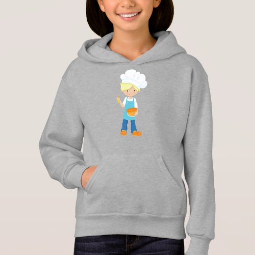 Baking Baker Pastry Chef Cute Boy Blond Hair Hoodie