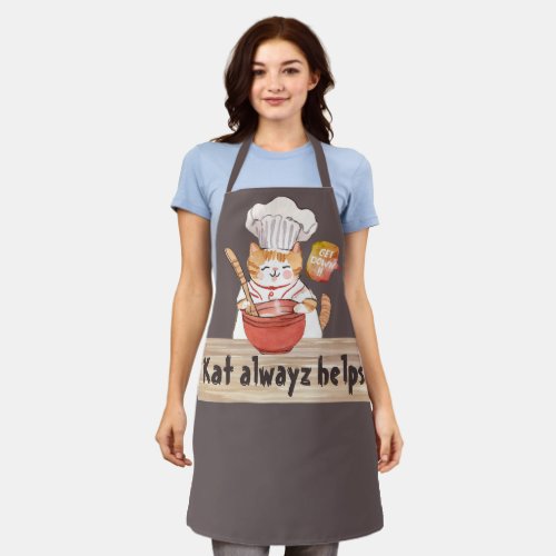 baking bakery cat kitten mixing bowl personalized apron