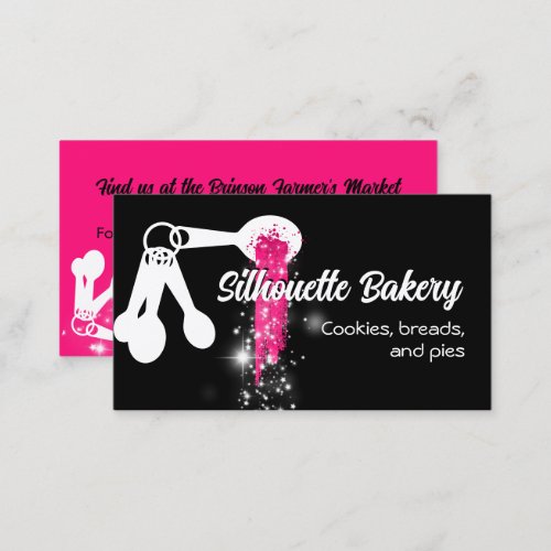 Baking bakery pastry chef measuring spoons utensil business card