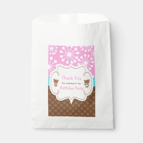 Baking Bears Birthday Party Favor Bag