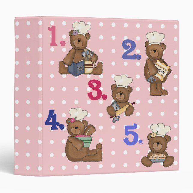 baking bears recipe note book 3 ring binder (Front/Spine)