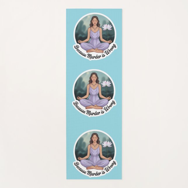 Baking Because Murder Is Wrong Meditating Yoga Mat (Front)
